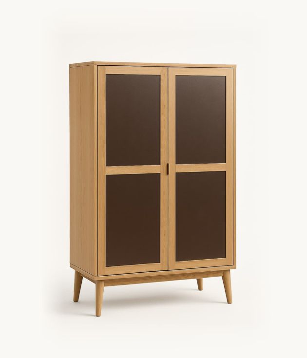Two-door oak cabinet